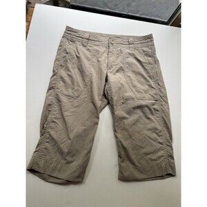 The North Face Hiking Capri Long Shorts Womens Size 4 Khaki Lightweight Hiking